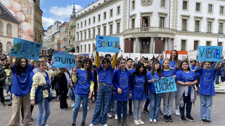 Tanz-Flashmob für ein friedliches Europa in Wiesbaden