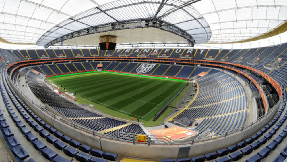 Blick in das leere Frankfurter Stadion 