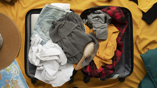 Koffer auspacken nach dem Urlaub