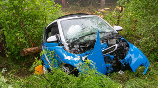 42-Jährige kollidiert in Ulrichstein mit Baum, schwer verletzt