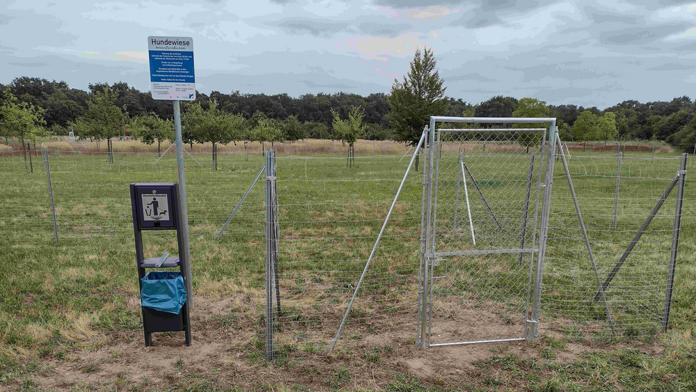 Die Hundewiese in Rüsselsheim-Königstädten.