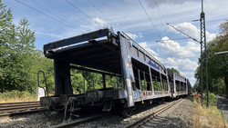 Waggons entgleist: Bahnstrecke im Main Kinzig Kreis ist frei