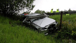 Unfall mit sieben Fahrzeugen auf A66