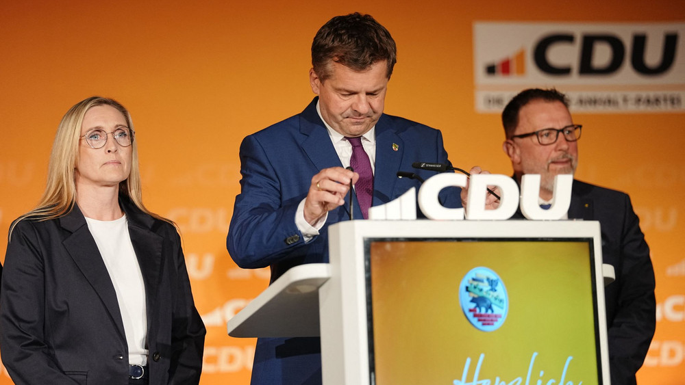 Landtagswahl in Sachsen-Anhalt - CDU-Wahlparty