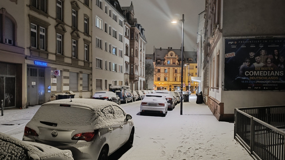 In Frankfurt liegt Schnee. 