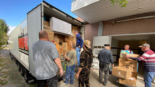 Hilfstransport für die Ukraine: 40 Tonnen Hilfsgüter aus Südhessen