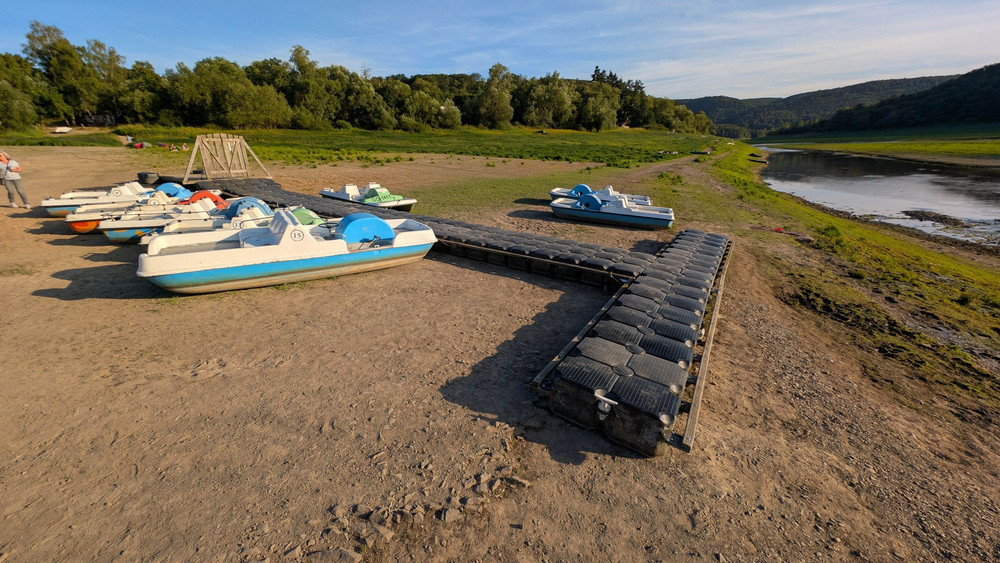 Niedrigwasser im Edersee