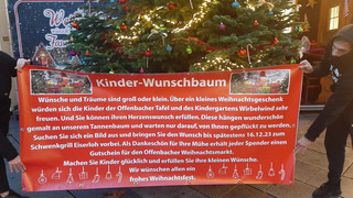 Wunschbaum auf Weihnachtsmarkt: Kinder in Offenbach glücklich machen