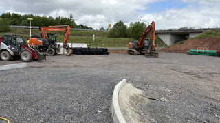 Baustart der Tankstelle an der A49 bei Schwalmstadt