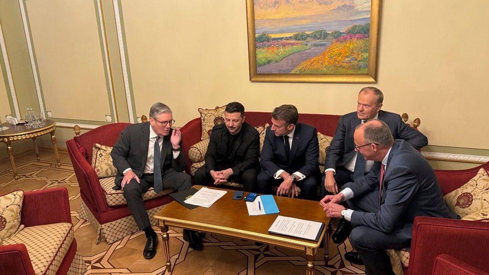 Merz, Macron, Starmer und Tusk in Kiew