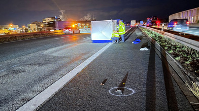 Fußgänger verunglückt tödlich auf Autobahn Richtung Airport