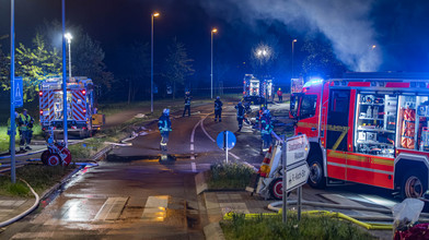 Raunheim: Brand bei Containerwohnanlage