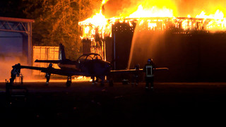 Feuer am Flugplatz Hockenheim: 1 Million Euro Schaden