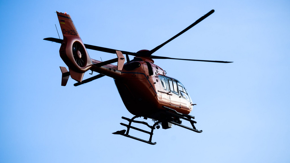 Rettungshubschrauber in der Luft