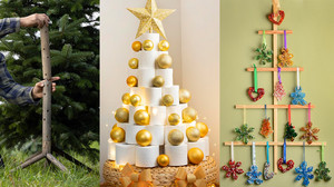 Alternative Weihnachtsbäume: Keinachtsbaum, an der Wand und kopfüber