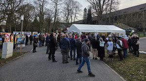 Protest gegen geplante Windkraftanlage in Bad Orb