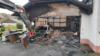 150.000 Euro Schaden: Garagenbrand in Nieder-Ohmen