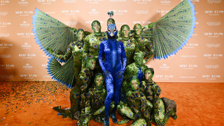 Legendäres Halloween-Kostüm: Heidi Klum feiert als schillernder Pfau