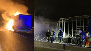 LKW-Brand auf A4 bei Bad Hersfeld: Spur bis nächste Woche gesperrt
