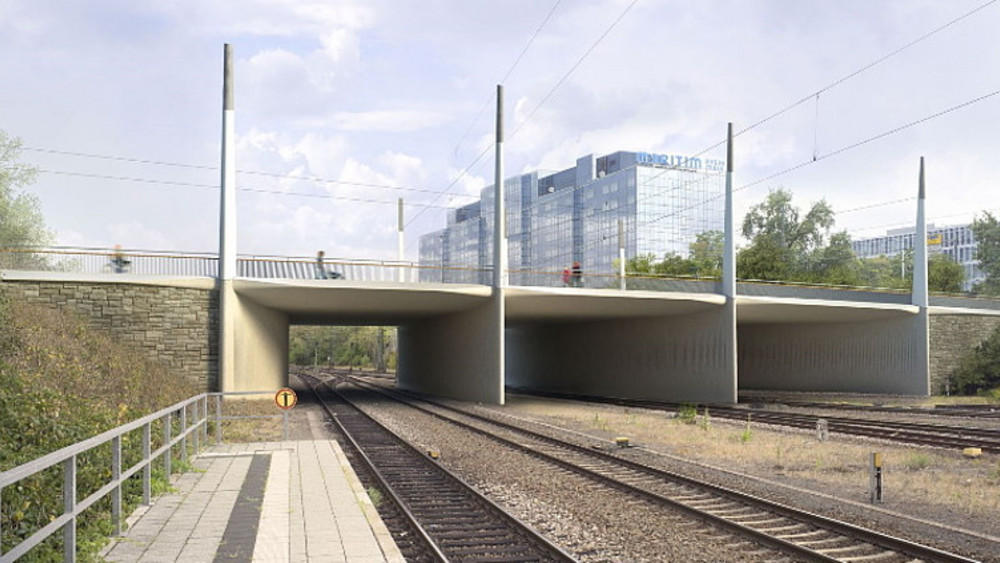 Visualisierung neue Rheinstraßenbrücke Darmstadt
