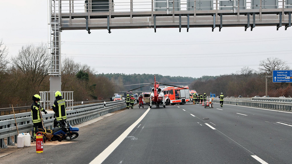 Motorradunfall auf der A3