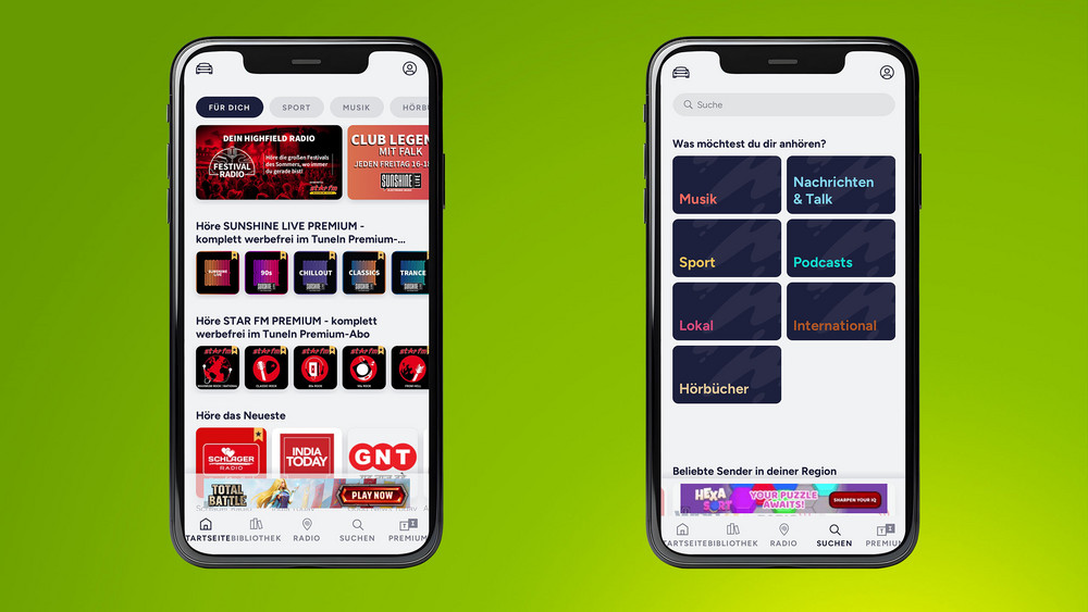 Radio Apps Musik Kostenlos streamen Android iPhone
