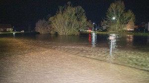 Hochwasser in Hessen - Teils Meldestufe 3 überschritten