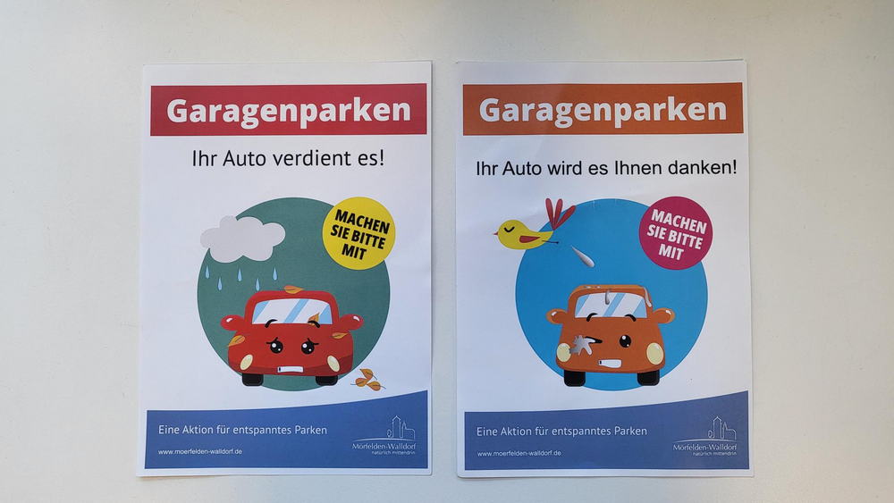 Flyer mit Aufruf zum Garagenparken