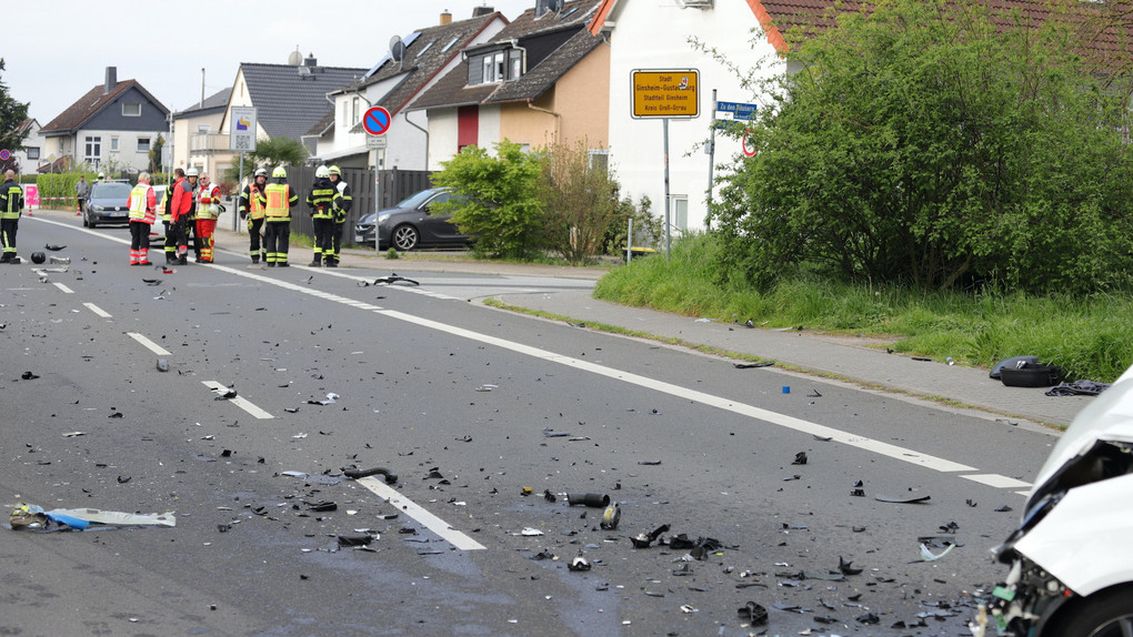 Tödlicher Unfall in Ginsheim: Polizei hat Unfall im Einsatz
