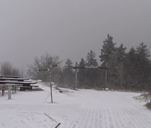 Winterwetter Etwas Schnee auf Hessens Bergen