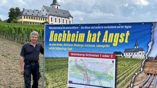 Geplante Stromtrasse - Boris Rhein unterstützt Hochheimer Winzer