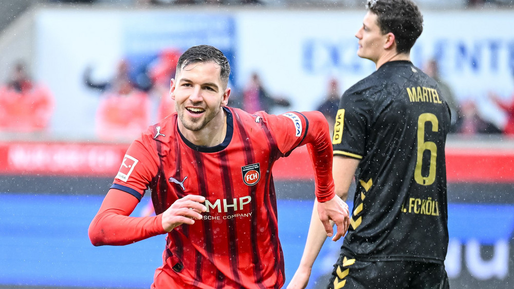 1. FC Heidenheim - 1. FC Köln: Marvin Pieringer gelang ein Traumtor.