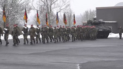 Feierlicher Appell in Veitshöchheim: Kampftruppenbataillone der Brigade Litauen unterstellt