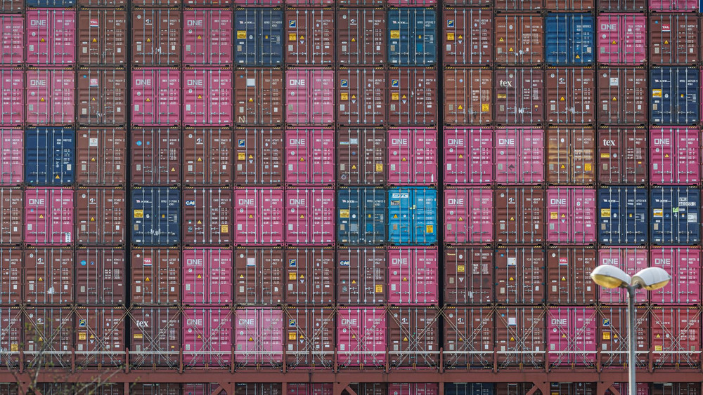 Containerwirtschaft im Hamburger Hafen
