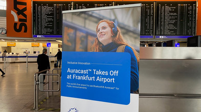 Durchsagen am Airport Frankfurt auf die eigenen Kopfhörer