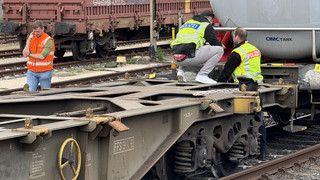 Güterzug entgleist in Mainz: Bahnschwellen beschädigt
