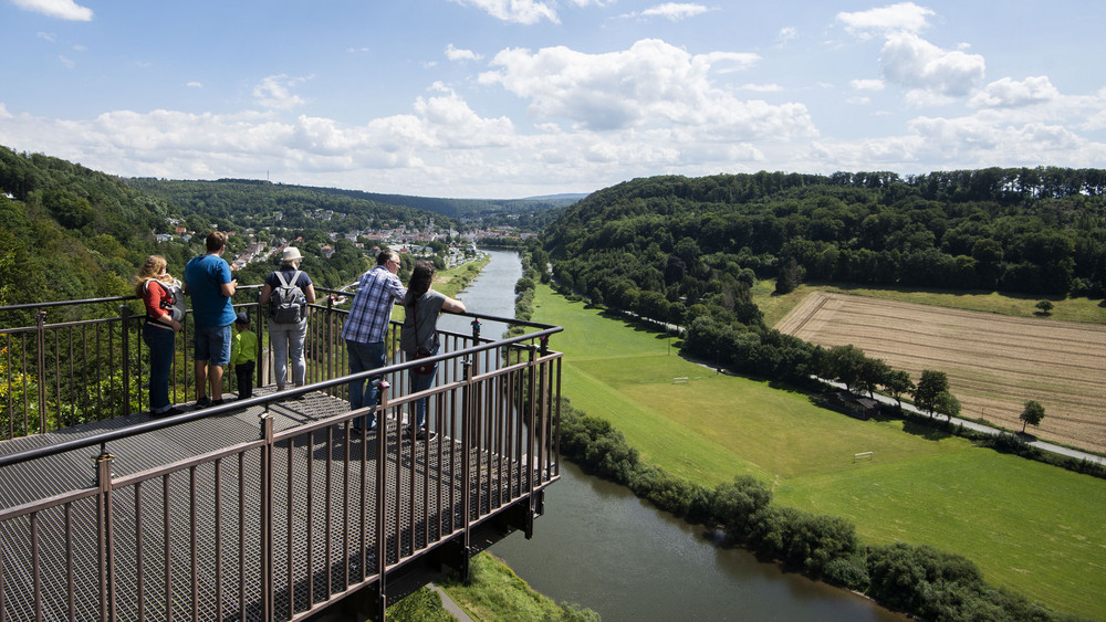 Diese Aussicht können die Menschen derzeit nicht genießen. Der Weser-Skywalk ist gesperrt - wegen technischer Mängel.