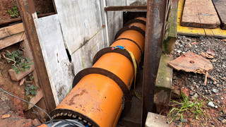 Tunnelbohrmaschine "Dirt-Torpedo" bohrt sich durch Fulda-Istergiesel