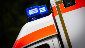 Unfall in Frankfurt mit Fahrradfahrer und Linienbus