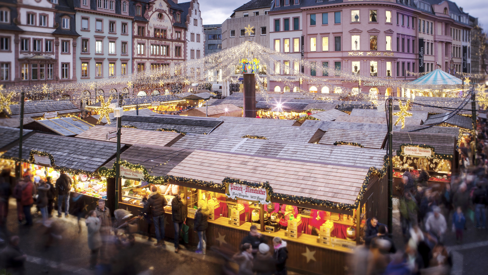 Der Weihnachtsmarkt am Dom in Mainz (Archivbild)