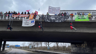 Nach Abseilaktion bei Mainz: Autobahnsperrung ist aufgehoben
