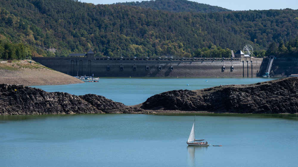 Niedrigwasser am Edersee