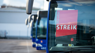 Private Busbetriebe in Rheinland-Pfalz werden bestreikt