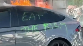 Proteste vor G7-Gipfel in Évian: Auto brennt bei Demonstration in Genf