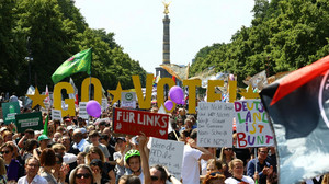 Berlin: Großdemo gegen Rechtsextremismus vor der Europawahl