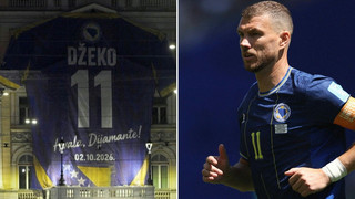 Vor Abschiedsspiel: Bosnien würdigt Dzeko mit Riesentrikot