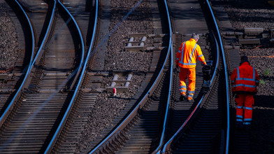 Gleisarbeiten bremsen Verkehr am Frankfurter Hauptbahnhof