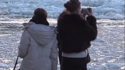 Seltenes Naturschauspiel: Meterhohe Eisberge an der Elbe bei Hamburg