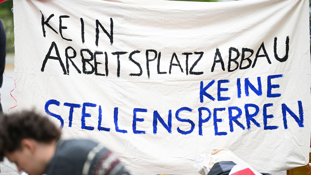 Protest gegen Kürzungen an Unis - Frankfurt am Main