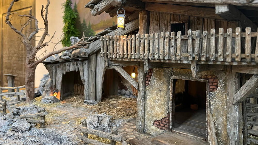 Große Krippe aus Holz